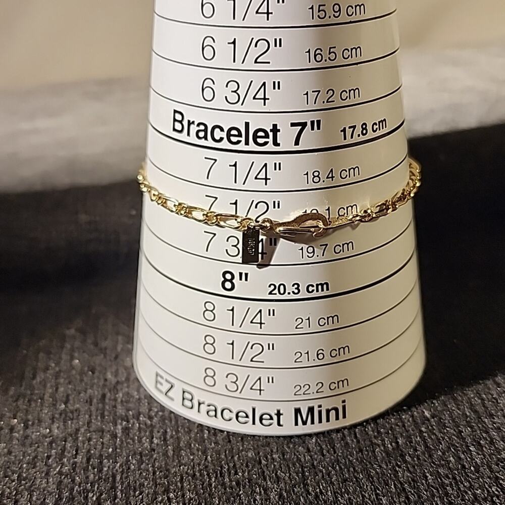 Monet Gold Tone Chain Bracelet 7.5 "